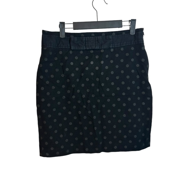 Loft Black Polka Dot Bow Pencil Skirt - Picture 1 of 4